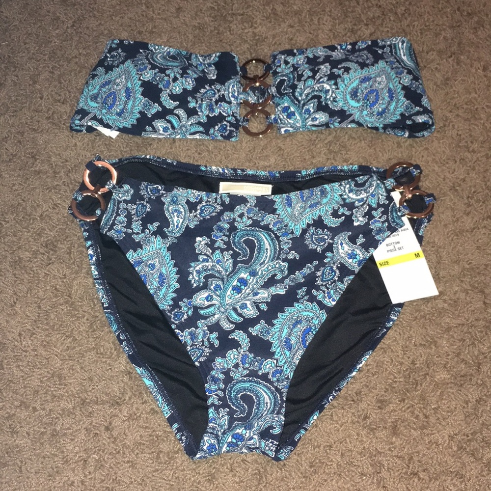 Michael Kors Printed-Ring High-Waisted Bikini - M - Picture 7 of 8